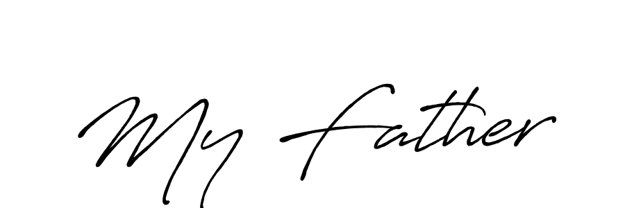 How to Draw My Father signature style? Antro_Vectra_Bolder is a latest design signature styles for name My Father. My Father signature style 7 images and pictures png