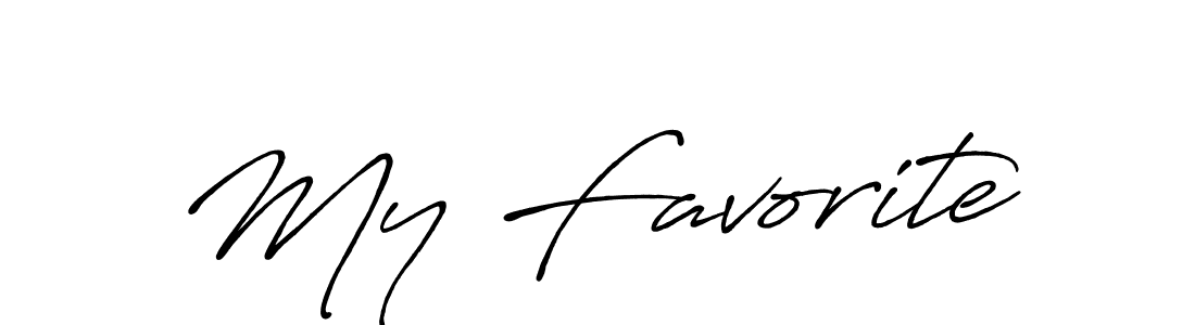 Design your own signature with our free online signature maker. With this signature software, you can create a handwritten (Antro_Vectra_Bolder) signature for name My Favorite. My Favorite signature style 7 images and pictures png