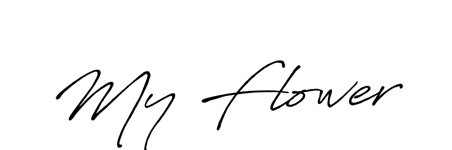 How to make My Flower signature? Antro_Vectra_Bolder is a professional autograph style. Create handwritten signature for My Flower name. My Flower signature style 7 images and pictures png