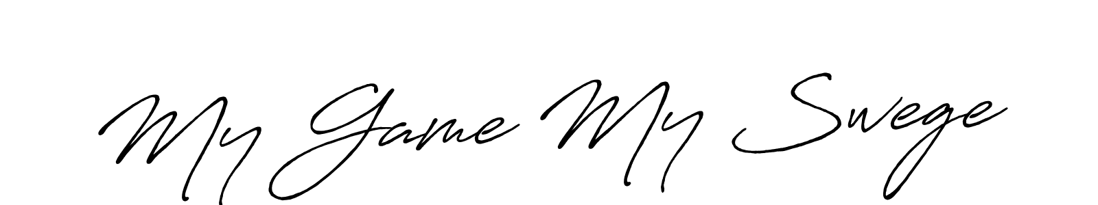 You should practise on your own different ways (Antro_Vectra_Bolder) to write your name (My Game My Swege) in signature. don't let someone else do it for you. My Game My Swege signature style 7 images and pictures png