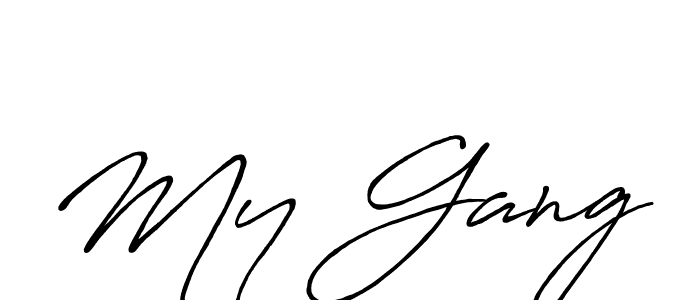 This is the best signature style for the My Gang name. Also you like these signature font (Antro_Vectra_Bolder). Mix name signature. My Gang signature style 7 images and pictures png