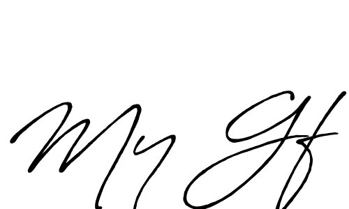 Use a signature maker to create a handwritten signature online. With this signature software, you can design (Antro_Vectra_Bolder) your own signature for name My Gf. My Gf signature style 7 images and pictures png