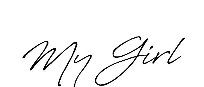 Use a signature maker to create a handwritten signature online. With this signature software, you can design (Antro_Vectra_Bolder) your own signature for name My Girl. My Girl signature style 7 images and pictures png