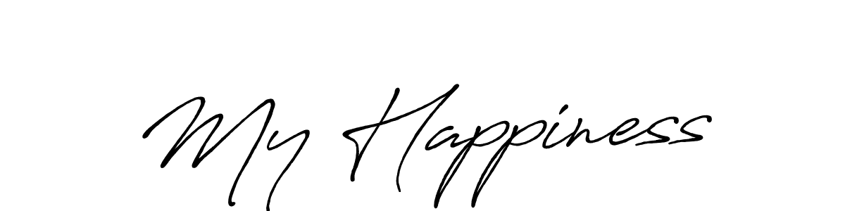 Make a beautiful signature design for name My Happiness. Use this online signature maker to create a handwritten signature for free. My Happiness signature style 7 images and pictures png