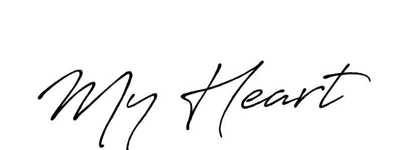 Also You can easily find your signature by using the search form. We will create My Heart name handwritten signature images for you free of cost using Antro_Vectra_Bolder sign style. My Heart signature style 7 images and pictures png