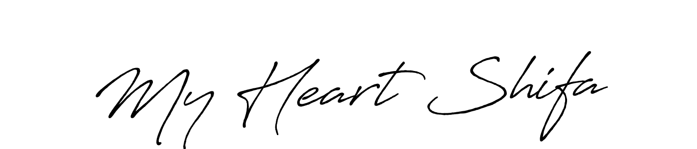 This is the best signature style for the My Heart Shifa name. Also you like these signature font (Antro_Vectra_Bolder). Mix name signature. My Heart Shifa signature style 7 images and pictures png