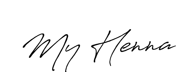 Use a signature maker to create a handwritten signature online. With this signature software, you can design (Antro_Vectra_Bolder) your own signature for name My Henna. My Henna signature style 7 images and pictures png