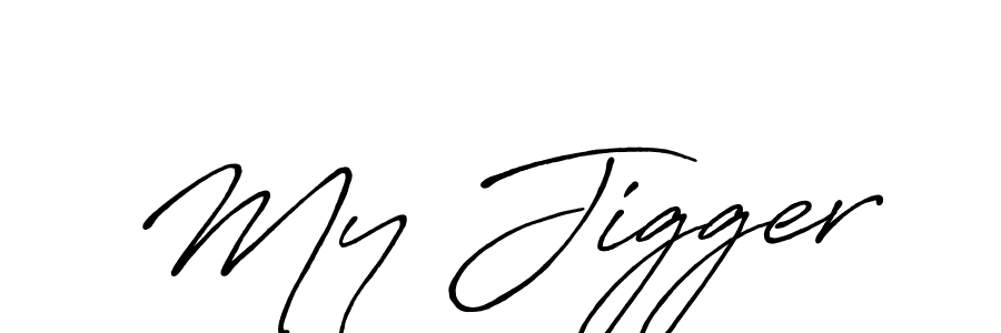 Check out images of Autograph of My Jigger name. Actor My Jigger Signature Style. Antro_Vectra_Bolder is a professional sign style online. My Jigger signature style 7 images and pictures png