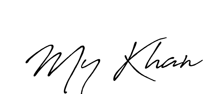 How to make My Khan signature? Antro_Vectra_Bolder is a professional autograph style. Create handwritten signature for My Khan name. My Khan signature style 7 images and pictures png