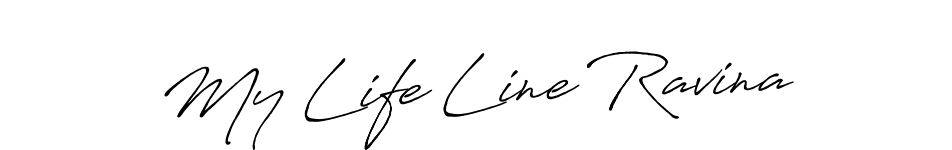 Also You can easily find your signature by using the search form. We will create My Life Line Ravina name handwritten signature images for you free of cost using Antro_Vectra_Bolder sign style. My Life Line Ravina signature style 7 images and pictures png