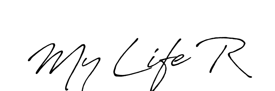 Check out images of Autograph of My Life R name. Actor My Life R Signature Style. Antro_Vectra_Bolder is a professional sign style online. My Life R signature style 7 images and pictures png