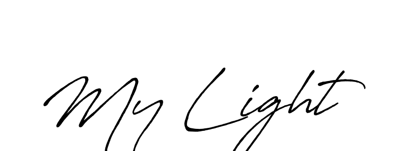 Create a beautiful signature design for name My Light. With this signature (Antro_Vectra_Bolder) fonts, you can make a handwritten signature for free. My Light signature style 7 images and pictures png