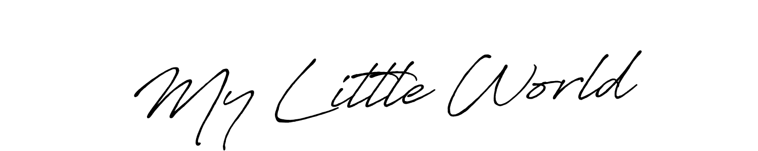 if you are searching for the best signature style for your name My Little World. so please give up your signature search. here we have designed multiple signature styles  using Antro_Vectra_Bolder. My Little World signature style 7 images and pictures png