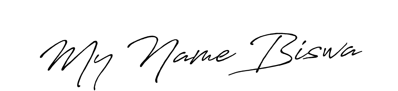 Also we have My Name Biswa name is the best signature style. Create professional handwritten signature collection using Antro_Vectra_Bolder autograph style. My Name Biswa signature style 7 images and pictures png