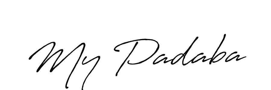 Check out images of Autograph of My Padaba name. Actor My Padaba Signature Style. Antro_Vectra_Bolder is a professional sign style online. My Padaba signature style 7 images and pictures png