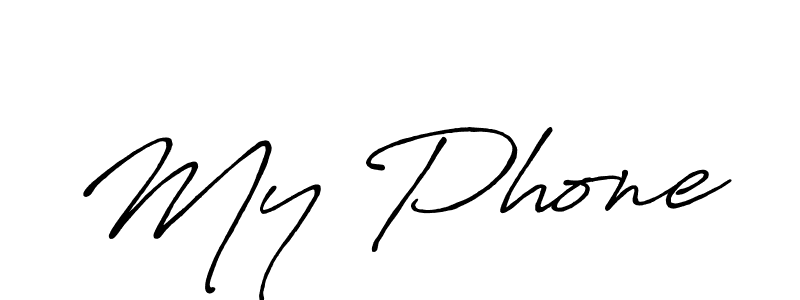 Design your own signature with our free online signature maker. With this signature software, you can create a handwritten (Antro_Vectra_Bolder) signature for name My Phone. My Phone signature style 7 images and pictures png