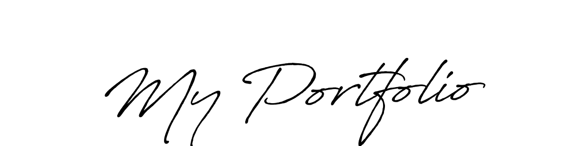 This is the best signature style for the My Portfolio name. Also you like these signature font (Antro_Vectra_Bolder). Mix name signature. My Portfolio signature style 7 images and pictures png
