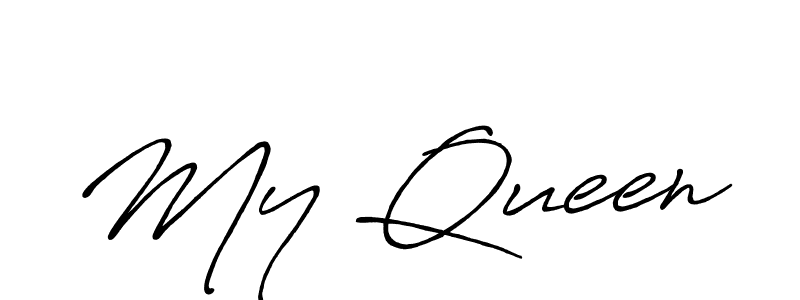 Create a beautiful signature design for name My Queen. With this signature (Antro_Vectra_Bolder) fonts, you can make a handwritten signature for free. My Queen signature style 7 images and pictures png