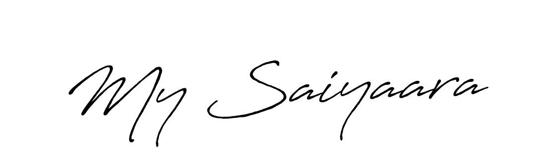 Design your own signature with our free online signature maker. With this signature software, you can create a handwritten (Antro_Vectra_Bolder) signature for name My Saiyaara. My Saiyaara signature style 7 images and pictures png