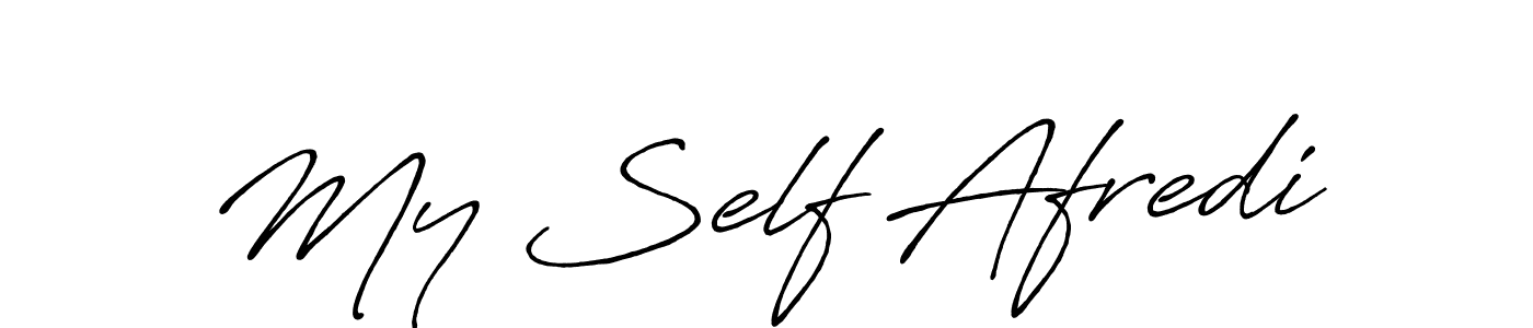 Create a beautiful signature design for name My Self Afredi. With this signature (Antro_Vectra_Bolder) fonts, you can make a handwritten signature for free. My Self Afredi signature style 7 images and pictures png