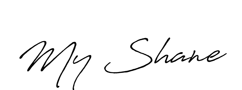 Make a beautiful signature design for name My Shane. With this signature (Antro_Vectra_Bolder) style, you can create a handwritten signature for free. My Shane signature style 7 images and pictures png