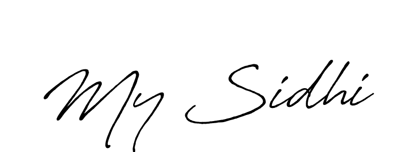 My Sidhi stylish signature style. Best Handwritten Sign (Antro_Vectra_Bolder) for my name. Handwritten Signature Collection Ideas for my name My Sidhi. My Sidhi signature style 7 images and pictures png