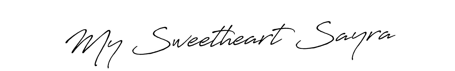 It looks lik you need a new signature style for name My Sweetheart Sayra. Design unique handwritten (Antro_Vectra_Bolder) signature with our free signature maker in just a few clicks. My Sweetheart Sayra signature style 7 images and pictures png