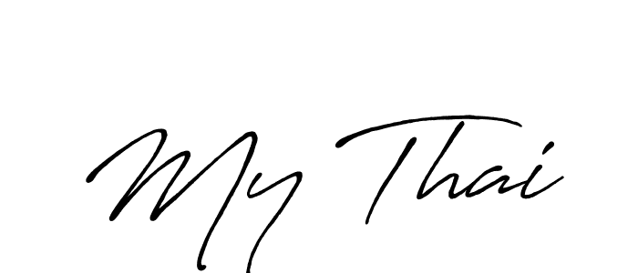 How to Draw My Thai signature style? Antro_Vectra_Bolder is a latest design signature styles for name My Thai. My Thai signature style 7 images and pictures png