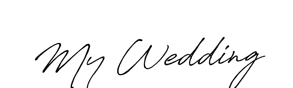 Create a beautiful signature design for name My Wedding. With this signature (Antro_Vectra_Bolder) fonts, you can make a handwritten signature for free. My Wedding signature style 7 images and pictures png