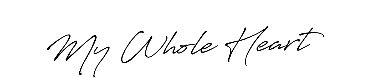 How to make My Whole Heart name signature. Use Antro_Vectra_Bolder style for creating short signs online. This is the latest handwritten sign. My Whole Heart signature style 7 images and pictures png