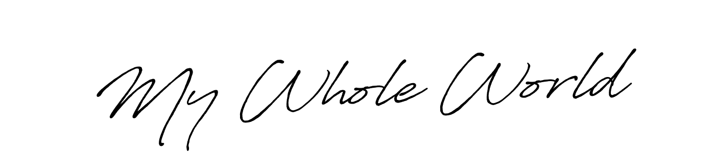 Make a beautiful signature design for name My Whole World. Use this online signature maker to create a handwritten signature for free. My Whole World signature style 7 images and pictures png