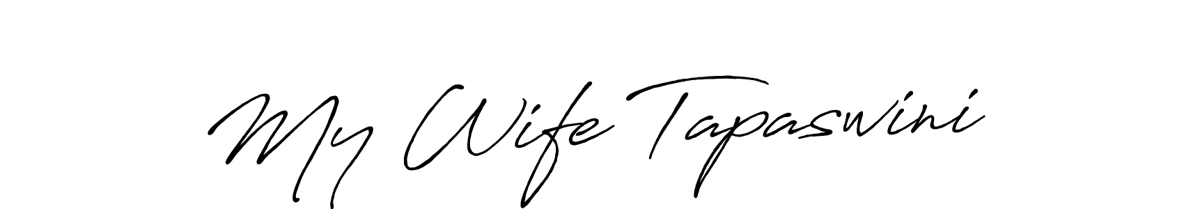 Similarly Antro_Vectra_Bolder is the best handwritten signature design. Signature creator online .You can use it as an online autograph creator for name My Wife Tapaswini. My Wife Tapaswini signature style 7 images and pictures png