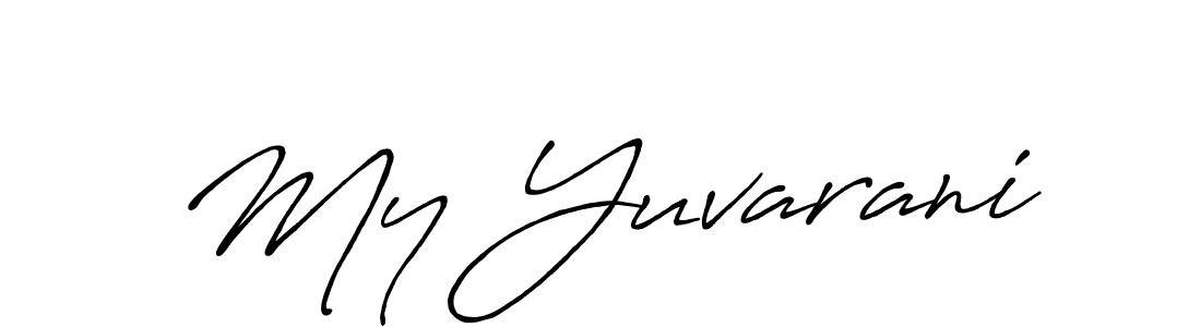 if you are searching for the best signature style for your name My Yuvarani. so please give up your signature search. here we have designed multiple signature styles  using Antro_Vectra_Bolder. My Yuvarani signature style 7 images and pictures png