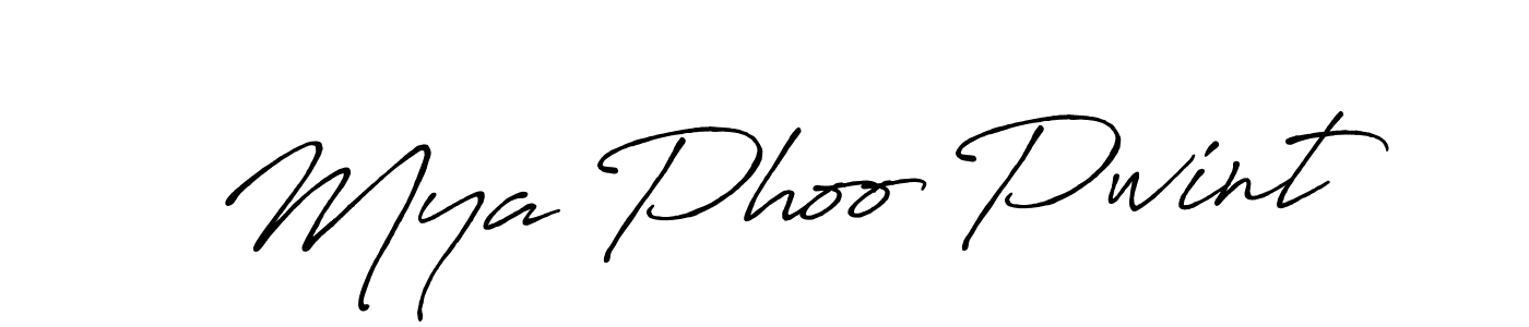 Design your own signature with our free online signature maker. With this signature software, you can create a handwritten (Antro_Vectra_Bolder) signature for name Mya Phoo Pwint. Mya Phoo Pwint signature style 7 images and pictures png