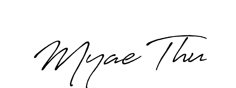 Also we have Myae Thu name is the best signature style. Create professional handwritten signature collection using Antro_Vectra_Bolder autograph style. Myae Thu signature style 7 images and pictures png