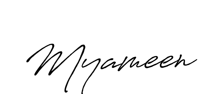 Myameen stylish signature style. Best Handwritten Sign (Antro_Vectra_Bolder) for my name. Handwritten Signature Collection Ideas for my name Myameen. Myameen signature style 7 images and pictures png