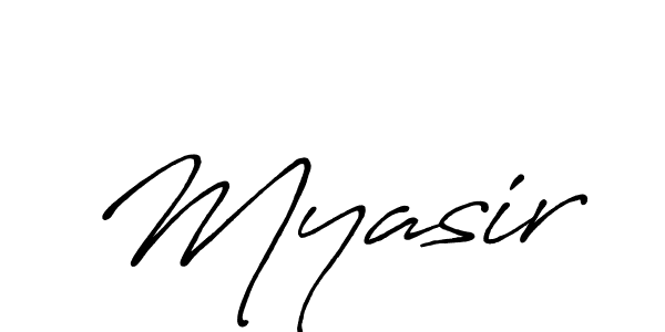 Create a beautiful signature design for name Myasir. With this signature (Antro_Vectra_Bolder) fonts, you can make a handwritten signature for free. Myasir signature style 7 images and pictures png
