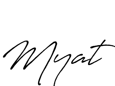 How to make Myat name signature. Use Antro_Vectra_Bolder style for creating short signs online. This is the latest handwritten sign. Myat signature style 7 images and pictures png