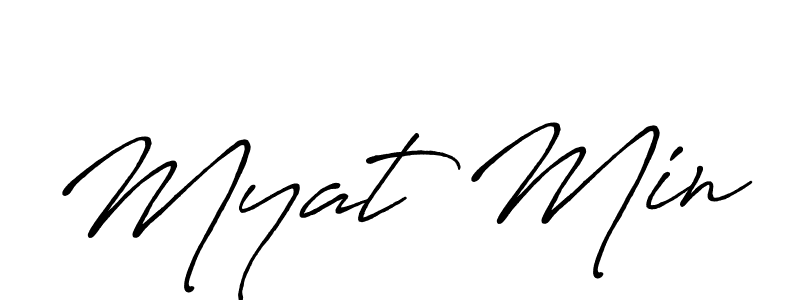 The best way (Antro_Vectra_Bolder) to make a short signature is to pick only two or three words in your name. The name Myat Min include a total of six letters. For converting this name. Myat Min signature style 7 images and pictures png