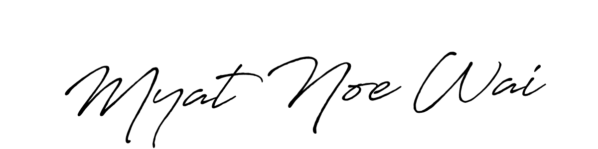Design your own signature with our free online signature maker. With this signature software, you can create a handwritten (Antro_Vectra_Bolder) signature for name Myat Noe Wai. Myat Noe Wai signature style 7 images and pictures png
