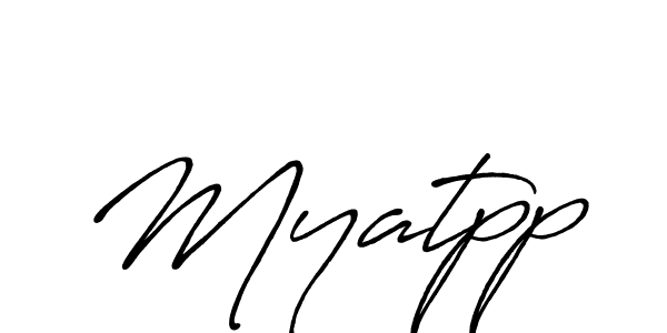 Make a beautiful signature design for name Myatpp. With this signature (Antro_Vectra_Bolder) style, you can create a handwritten signature for free. Myatpp signature style 7 images and pictures png