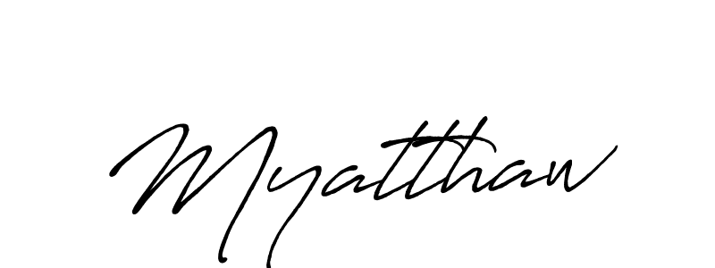 Myatthaw stylish signature style. Best Handwritten Sign (Antro_Vectra_Bolder) for my name. Handwritten Signature Collection Ideas for my name Myatthaw. Myatthaw signature style 7 images and pictures png