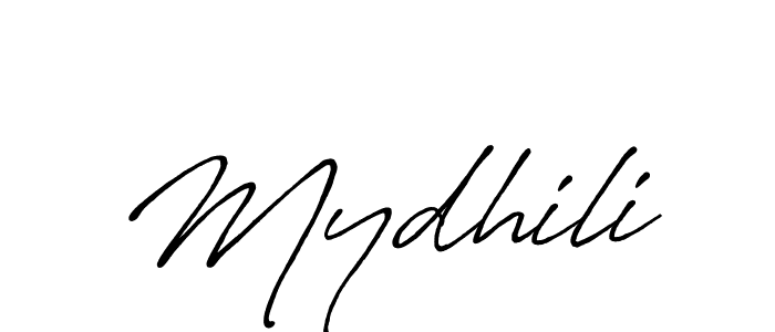 Also we have Mydhili name is the best signature style. Create professional handwritten signature collection using Antro_Vectra_Bolder autograph style. Mydhili signature style 7 images and pictures png