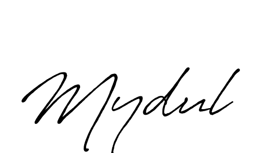 if you are searching for the best signature style for your name Mydul. so please give up your signature search. here we have designed multiple signature styles  using Antro_Vectra_Bolder. Mydul signature style 7 images and pictures png