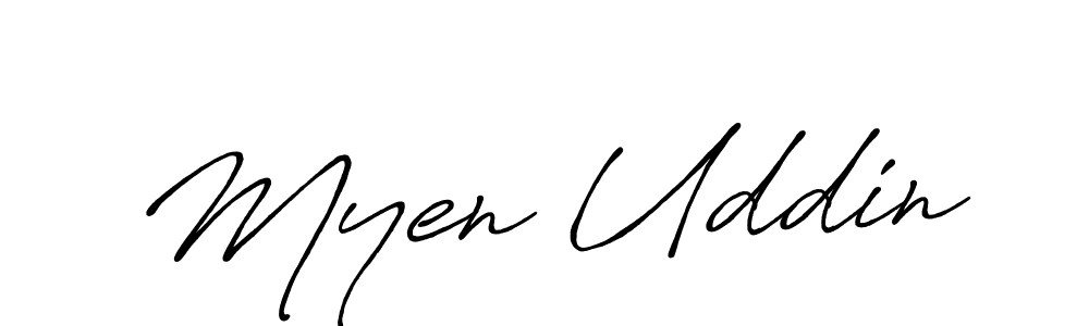 if you are searching for the best signature style for your name Myen Uddin. so please give up your signature search. here we have designed multiple signature styles  using Antro_Vectra_Bolder. Myen Uddin signature style 7 images and pictures png