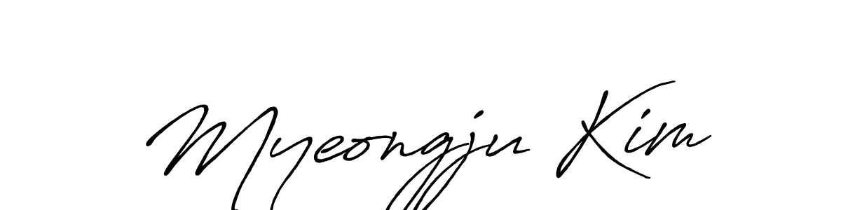 Antro_Vectra_Bolder is a professional signature style that is perfect for those who want to add a touch of class to their signature. It is also a great choice for those who want to make their signature more unique. Get Myeongju Kim name to fancy signature for free. Myeongju Kim signature style 7 images and pictures png