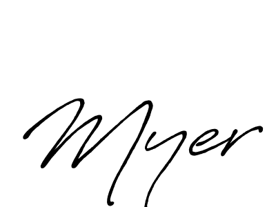 Make a beautiful signature design for name Myer. With this signature (Antro_Vectra_Bolder) style, you can create a handwritten signature for free. Myer signature style 7 images and pictures png