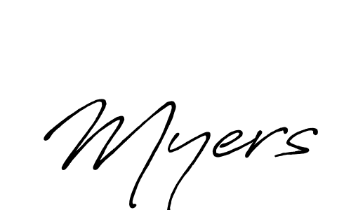 Design your own signature with our free online signature maker. With this signature software, you can create a handwritten (Antro_Vectra_Bolder) signature for name Myers. Myers signature style 7 images and pictures png