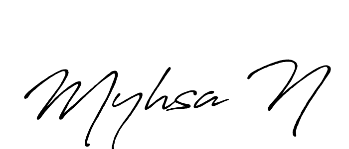 It looks lik you need a new signature style for name Myhsa N. Design unique handwritten (Antro_Vectra_Bolder) signature with our free signature maker in just a few clicks. Myhsa N signature style 7 images and pictures png