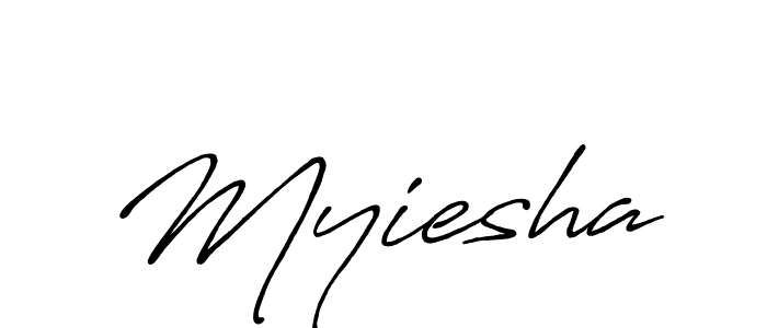Create a beautiful signature design for name Myiesha. With this signature (Antro_Vectra_Bolder) fonts, you can make a handwritten signature for free. Myiesha signature style 7 images and pictures png